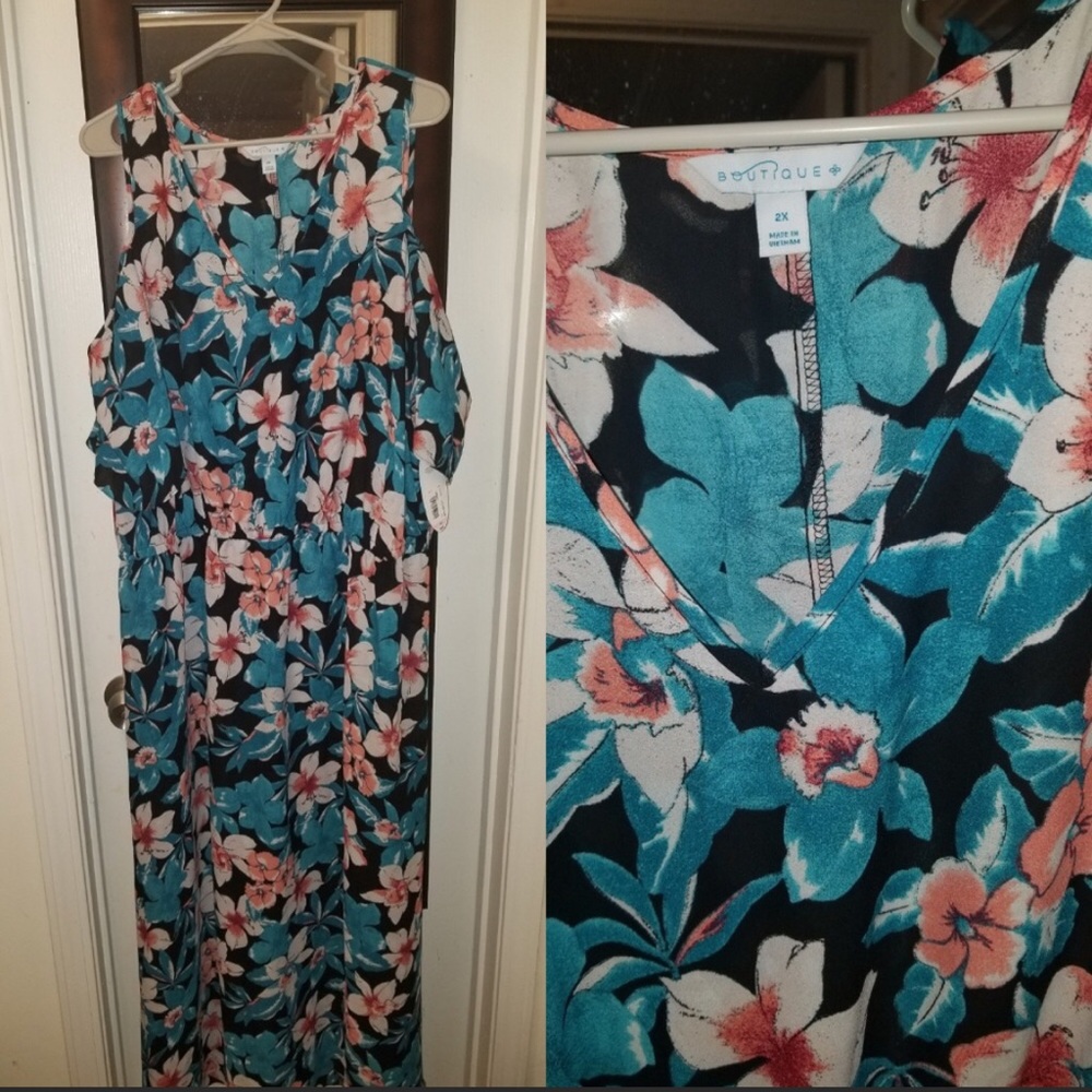 Boutique by the bay floral maxi dress. 2x